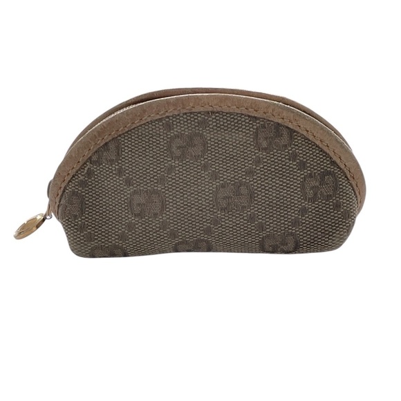 Gucci RARE Mini Vintage GG Logo Brown Canvas Coin Pouch - Picture 3 of 8
